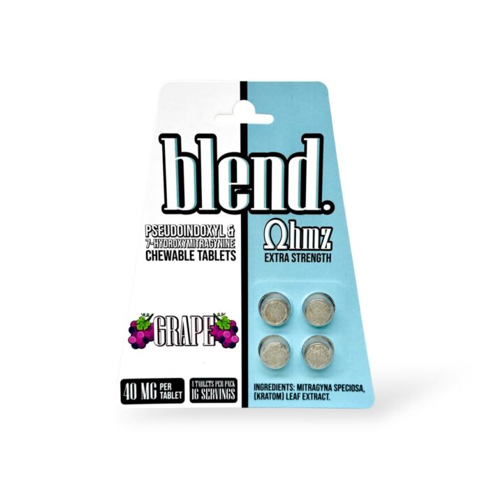 Blend. Pseudoindoxyl & 7-Hydroxymitragynine Chewable Tablets Grape 40mg