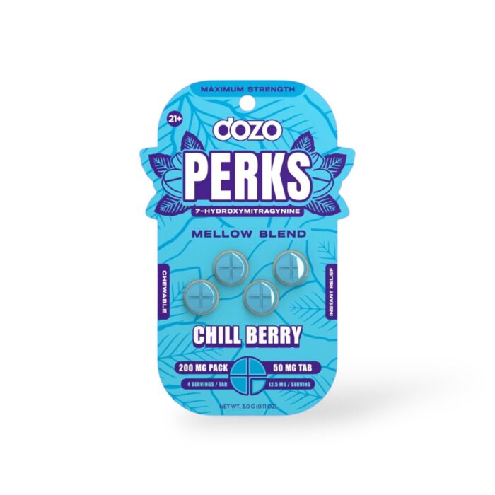 Dozo Perks Maximum Strength 7-OH Mellow Blend Chill Berry 50mg