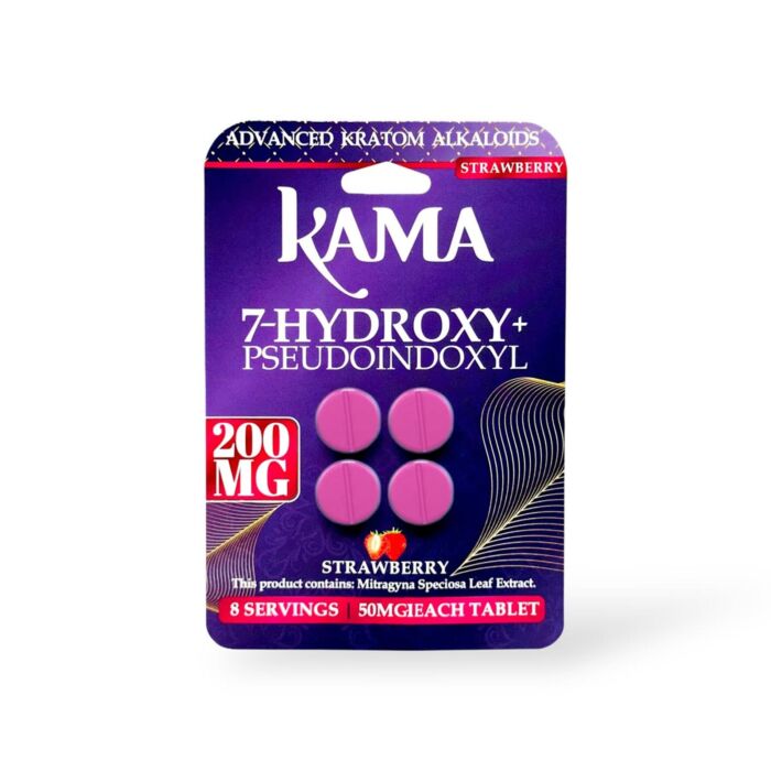 Kama 7 Hydroxy + Pseudoindoxyl Chewable Tablets Purple Strawberry 50mg Per Tablet