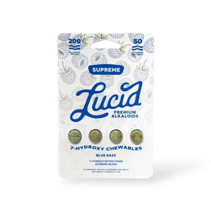 Lucid Supreme 7-OH Chewables Tablets Blue Razz 50mg Per Tablet