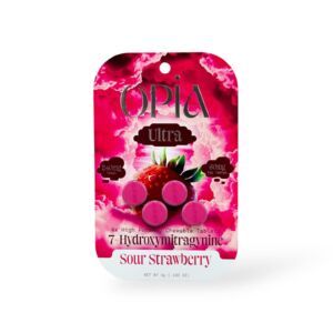 Opia Ultra 7-OH High Potency Chewable Tablets Sour Strawberry 60mg Per Tablet