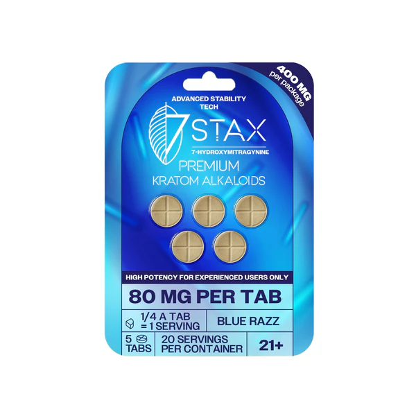 Premium 7-OH Kratom Alkaloid Tablets (400mg - 5 Count)